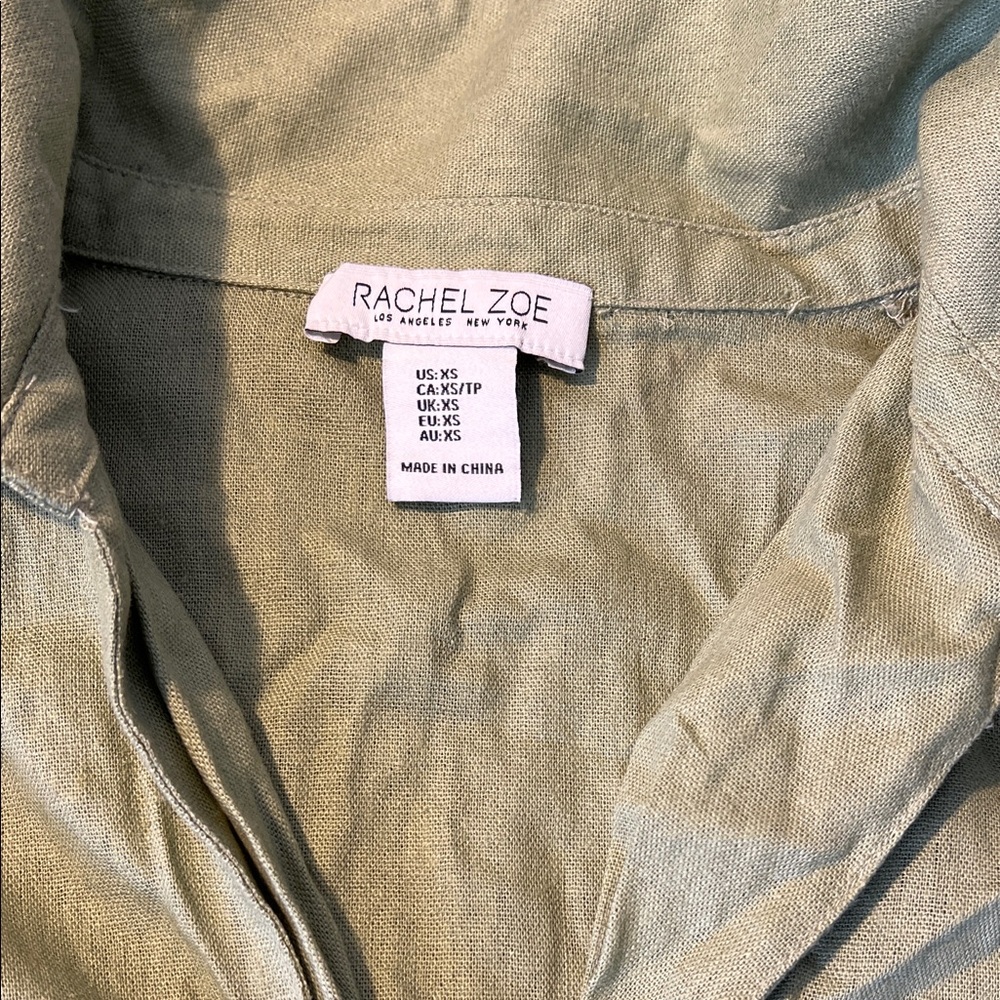 Rachel Zoe Sage Green Long Sleeve Top
